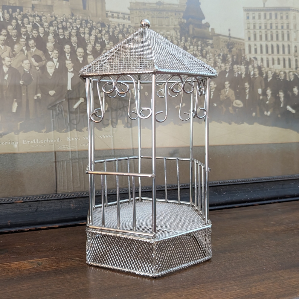 Silver-toned Decorative Gazebo Figurine - Picture 2 of 4